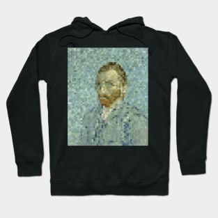 Van Gogh Self Portrait Pixel Art Hoodie